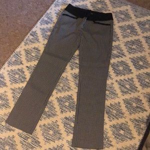 Houndstooth print dress pants